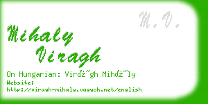 mihaly viragh business card
